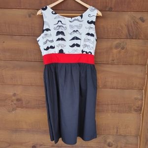 Hemet Head Over Wheels Mustache Dress